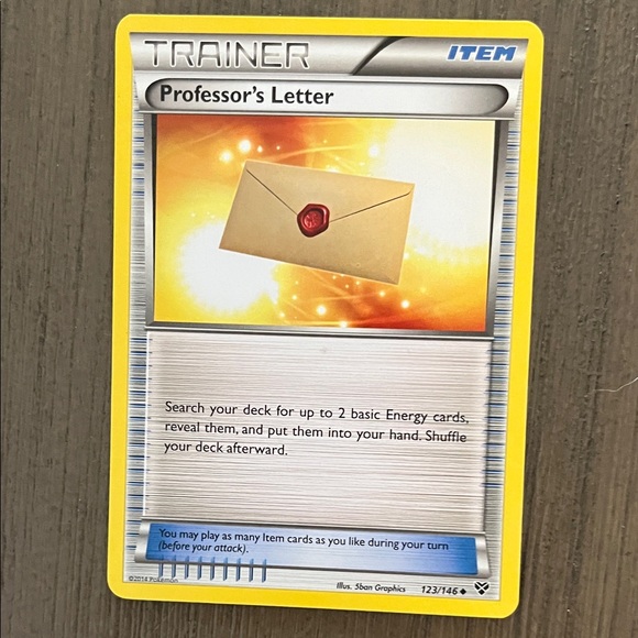 Pokemon Other - Pokemon Trainer Card - Professor's Letter with Yellow Border